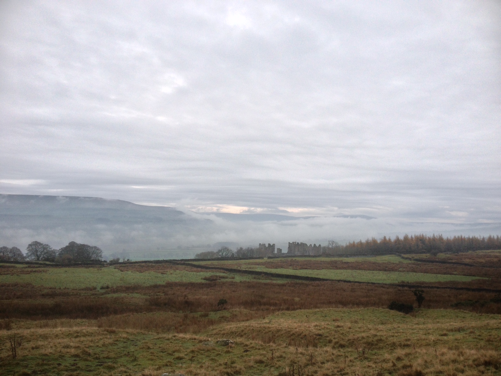 Autumn view above Castle Bolton