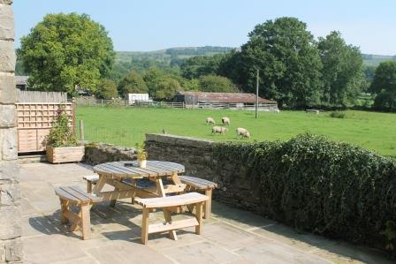 Patio at Flax Mill holiday cottage in the Yorkshire Dales