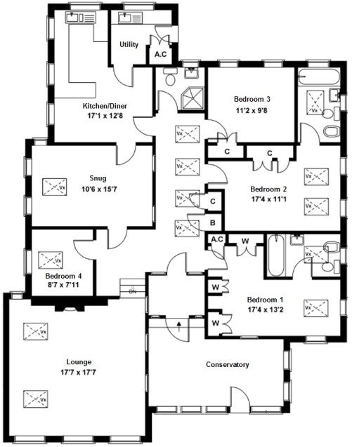 Layout of Flax Mill, Redmire